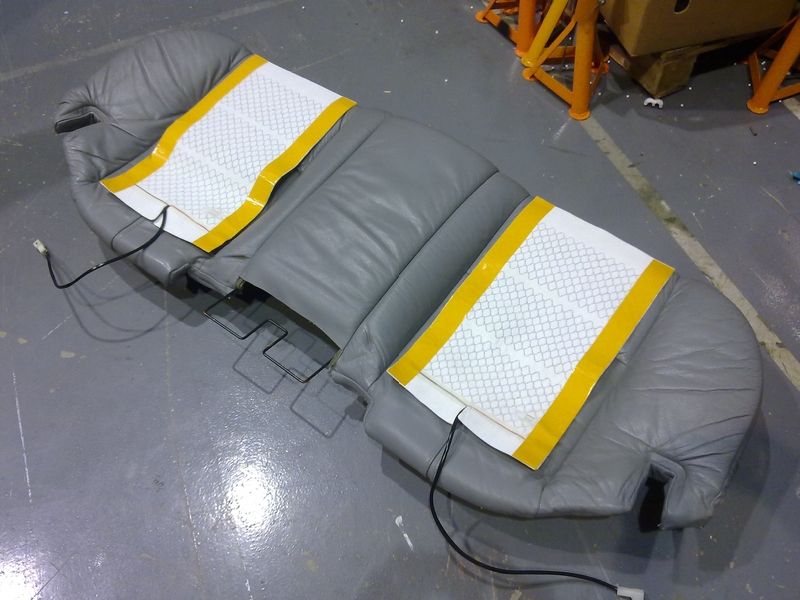 Rear heated seat install